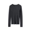 2026 Spring Seamless Round Neck Fine Knit Base Layer Shirt - 18 Gauge Superfine Wool