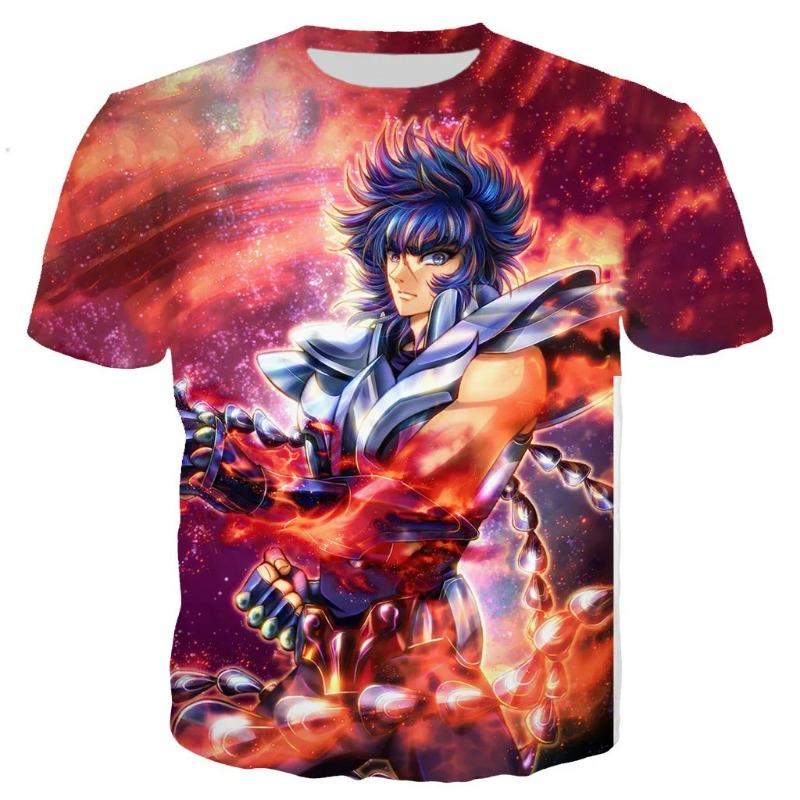 Saint Seiya Classic Anime 3D Harajuku Printed Fashion Men Women Children Casual Crewneck Short Sleeve Slim Summer Popular Tees