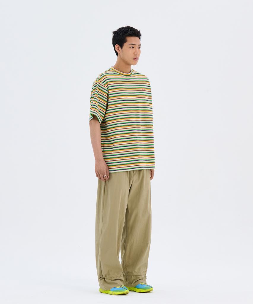 Nontaib Nylon Ankle String Easy Pants (Beige)