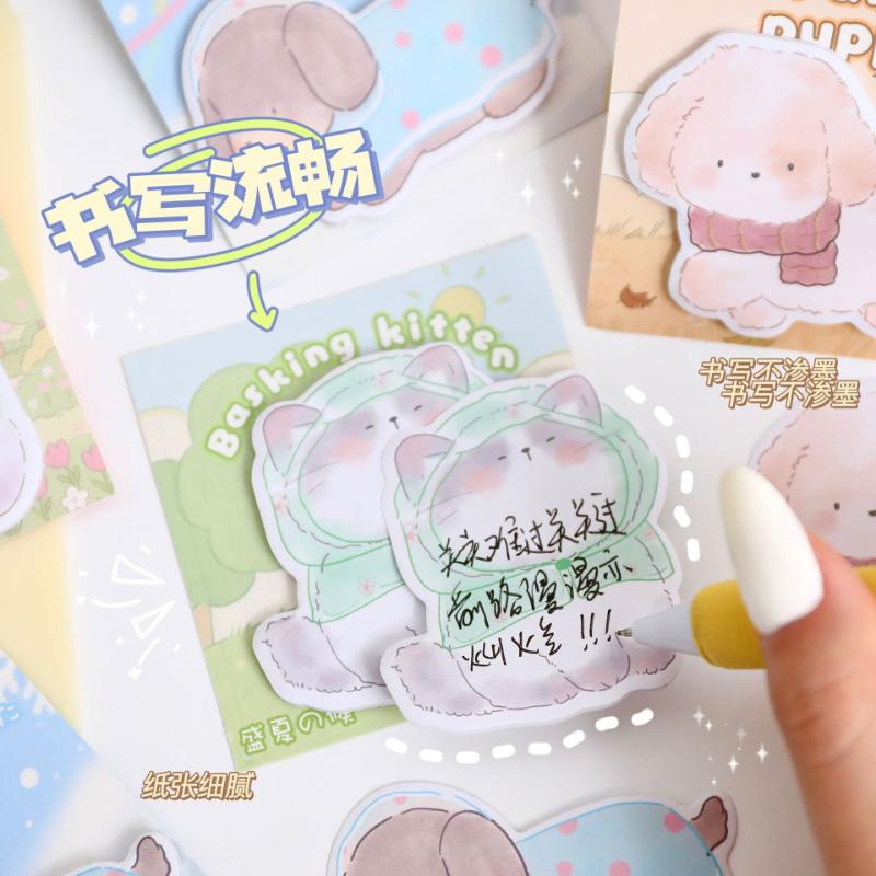Gift Office School Supplies Style Sticky Notes Small Animal Series Student Office Message Paper Cute Memo Pad kawaii stationery