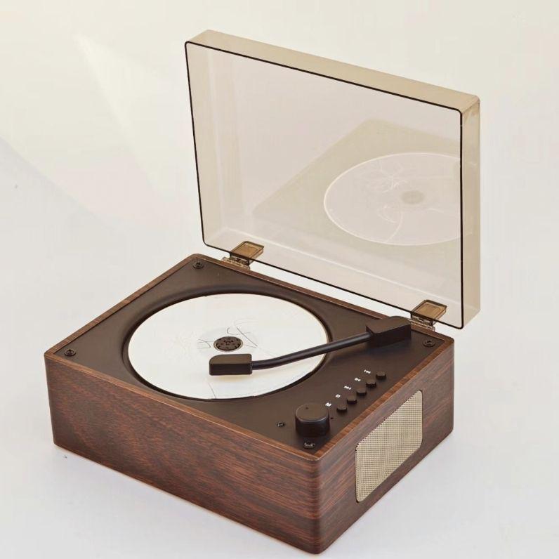 Retro Bluetooth CD Player & Speaker | Portable Rechargeable Home Audio System