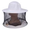 1Pc Beekeeping Protective Bee Hat Anti Bee White Hat-Veil Combo Bee Hat Bug Mesh Mask Beekeeping Protection Beekeeper