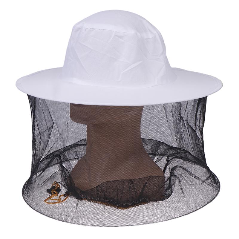 1Pc Beekeeping Protective Bee Hat Anti Bee White Hat-Veil Combo Bee Hat Bug Mesh Mask Beekeeping Protection Beekeeper