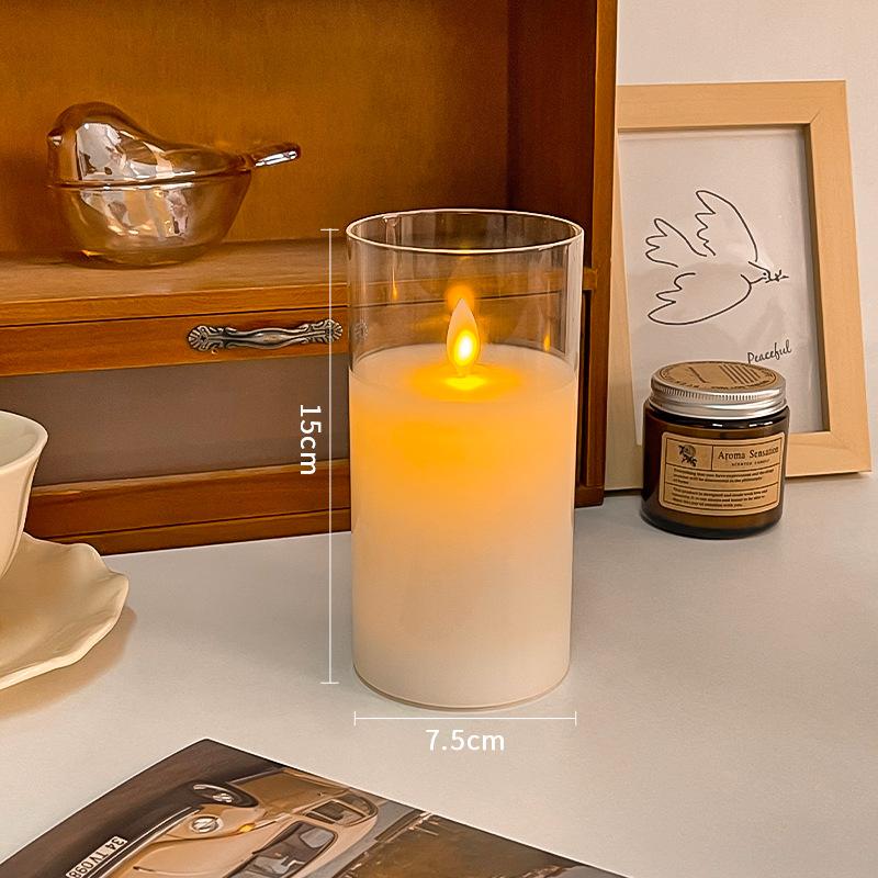 Transparente Glas-Schwing-Kerzenlampe Paraffin-Kerzenlampe Romantische Atmosphärenlampe Kleine Figur
