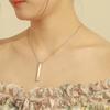 Collana minimalista cilindrica in acciaio inossidabile per uomo e donna, collana alla moda adatta per l'uso quotidiano, gioielli, regali