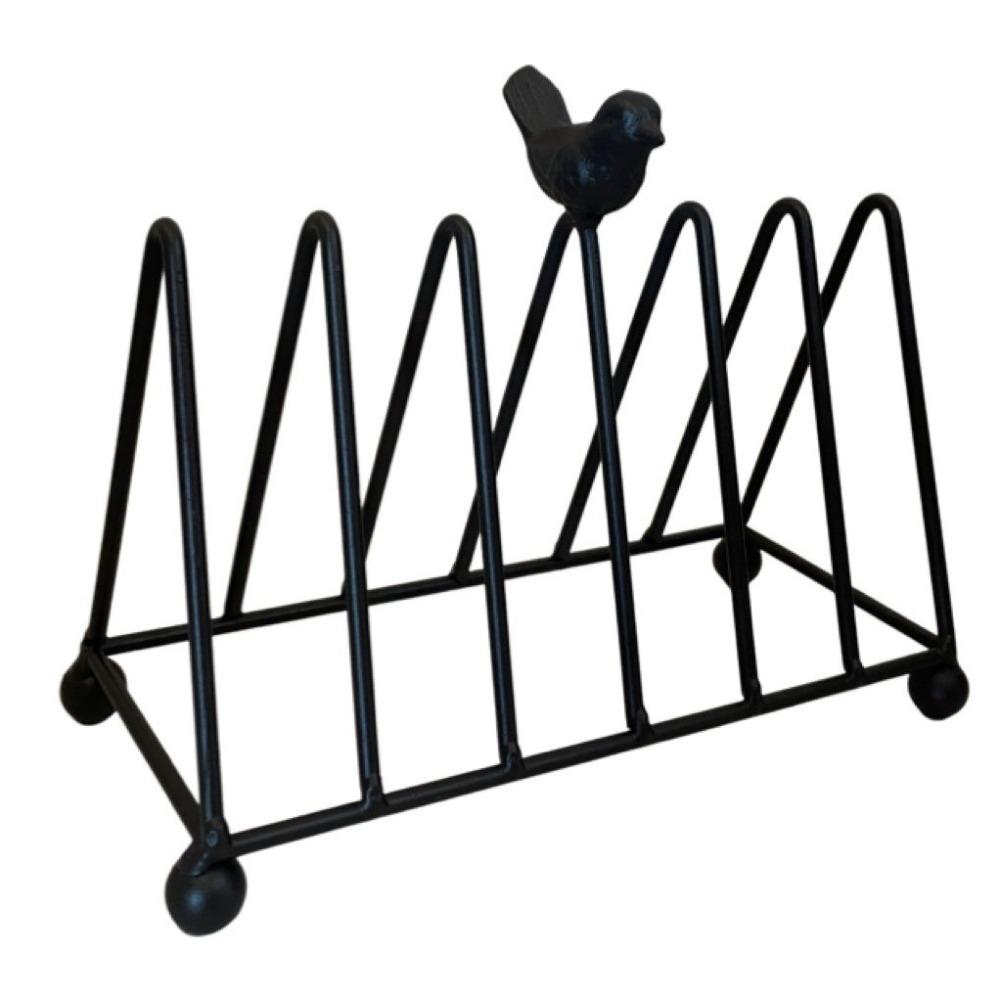 Retro Kitchen Dish Organizer Layered Decorative Metal Dish Rack Bird Design Rust-Resistant Dish Storage Organizer Kitchen