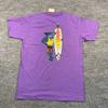 NWT Vintage 90s Maui And Sons Shark Surfer Shirt Large 21x29 Purple