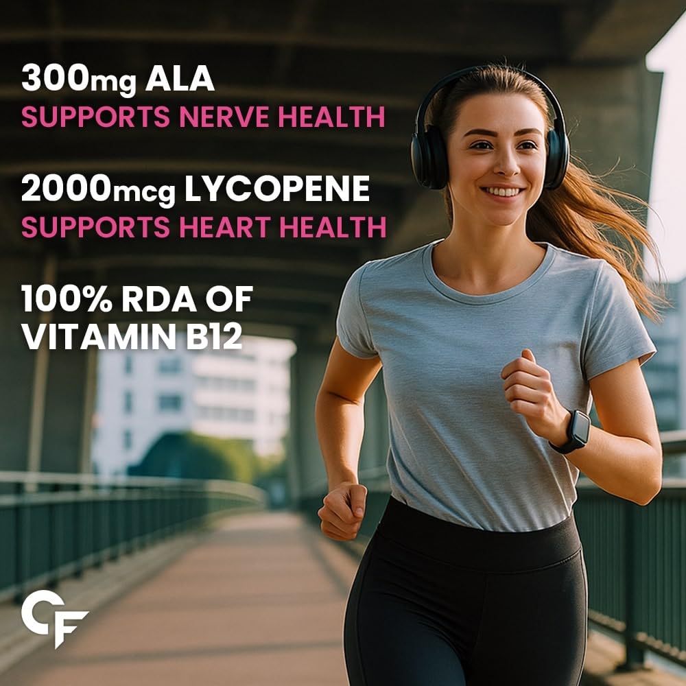 Carbamide Forte Alpha Lipoic Acid 300mg ALA Capsules with Vitamin B12 for Energy & Immunity 60 Veg Capsules