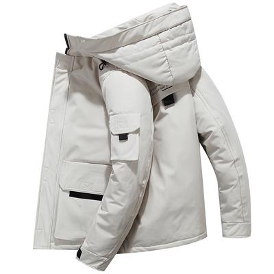 New Winter Men's Down Jacket All-match Multi-pocket Couple Short Down Jacket
