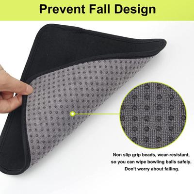 Bowling Ball Microfiber Towel Anti-slip Grip Bowling Quick-drying Washable Dirt Oi Cleaner Shammy Pad Cleaning Rag Bowling Accessories