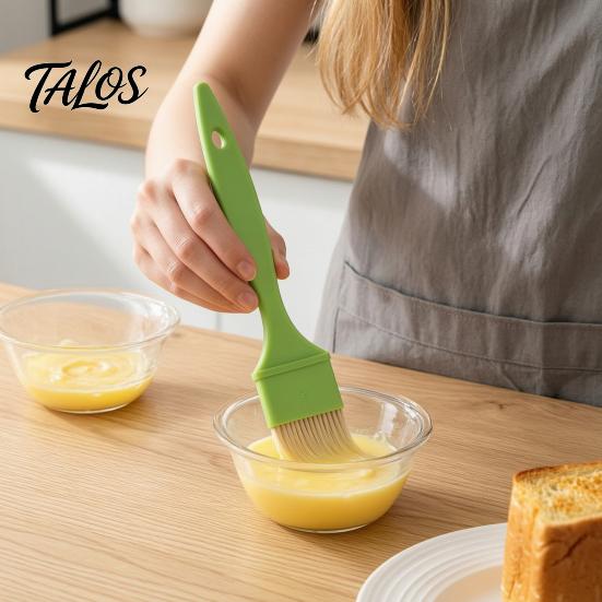 Pastry Brush for Baking 4Pcs Set with Soft Heat Resistant Bristles Cooking Grilling Kitchen Tool And BBQ Sauce Application, Professional Basting
