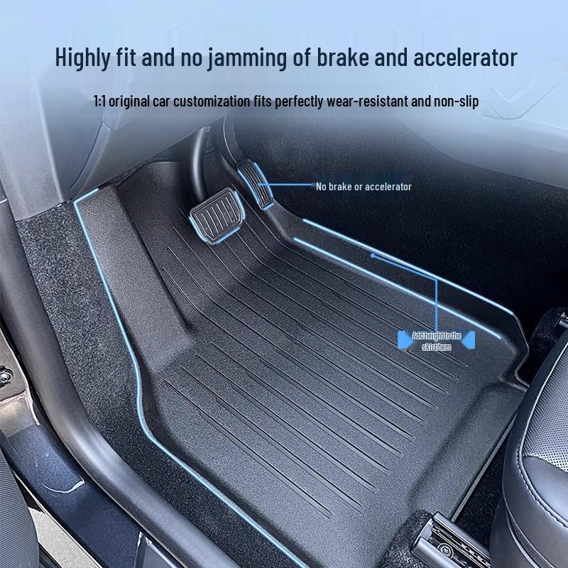 Eco-Friendly TPE Floor Mats & Trunk Backrest Pads for 2025 Tesla Model Y