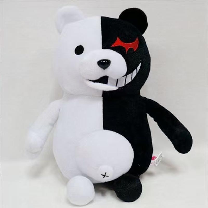 25cm Anime Dangan Ronpa Super Danganronpa 2 Monokuma Siyah&Beyaz Ayı Peluş Oyuncak Ayı Yumuşak Dolgulu Hayvan Bebekler Oyuncaklar
