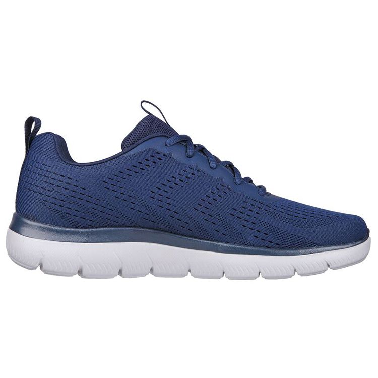 Skechers Summits Mesh Sports Versatile Shock Absorbing Durable Lightweight Low Top Casual Shoes Men sneakers Blue 232395-NVGY