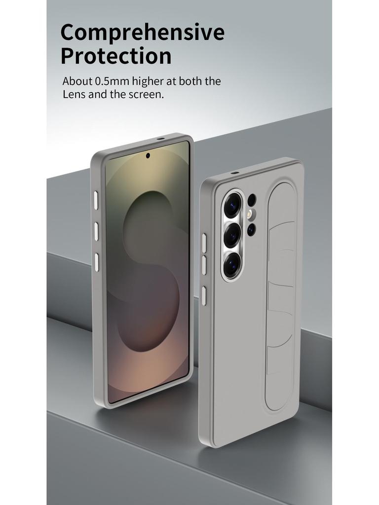 Husă de protecție din silicon pentru telefon Samsung S25FE/S25Ultra/S25Plus cu buton inteligent și brățară de mână