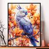 5d DIY Diamond Painting Cross Stitch Purple Parrot Diamond Embroidery Animal Mosaic Full Round Drill Home Decor