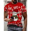Christmas Tree Pattern Men's T-Shirt Funny Santa 3D Print Summer Casual Short Sleeve Crew Neck Top