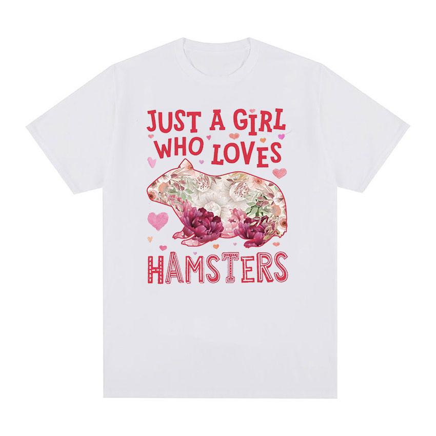 

Футболка «Просто девушка, которая любит хомяков» с забавными мемами для мужчин и женщин, повседневная футболка большого размера из 100% хлопка, модные футболки в стиле ретро в стиле Харадзюку