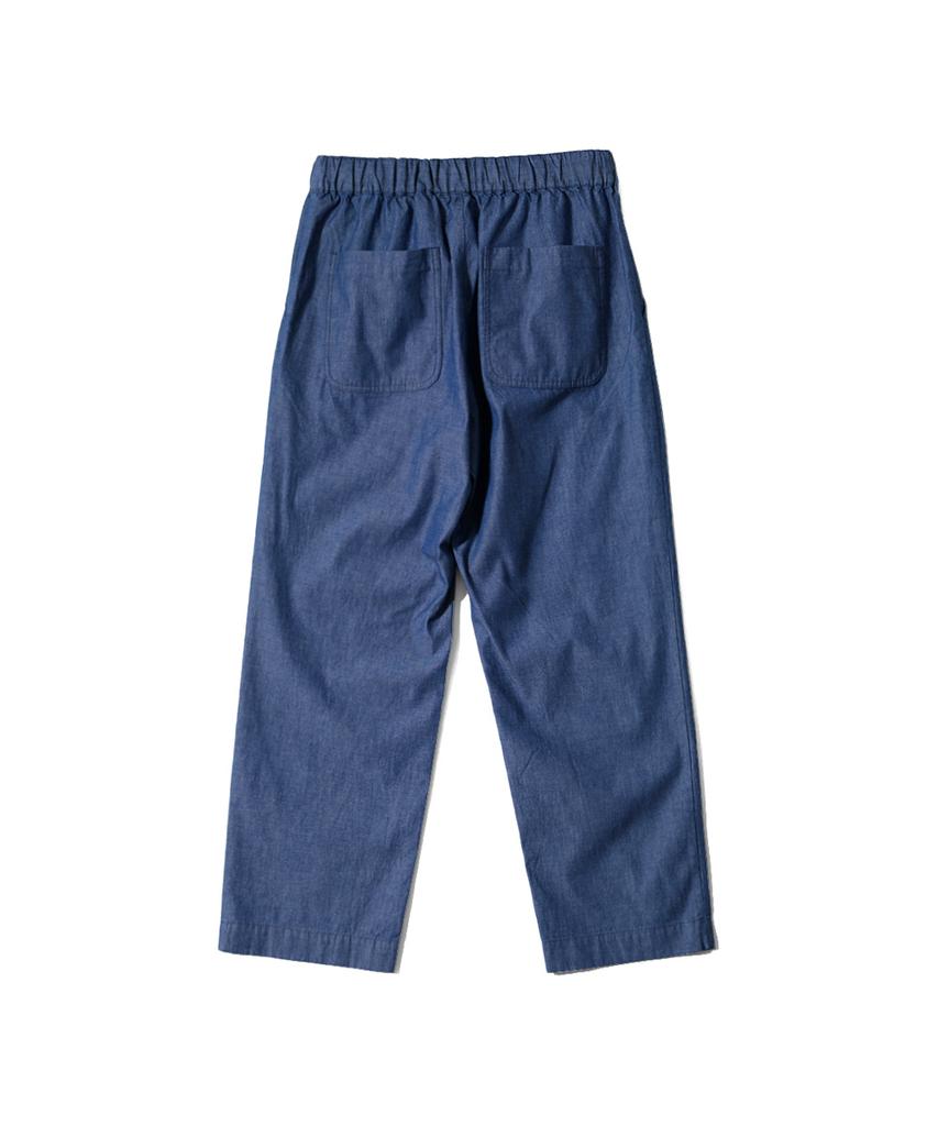 Holliseon Cove Chambray Drape Loose Pants Blue