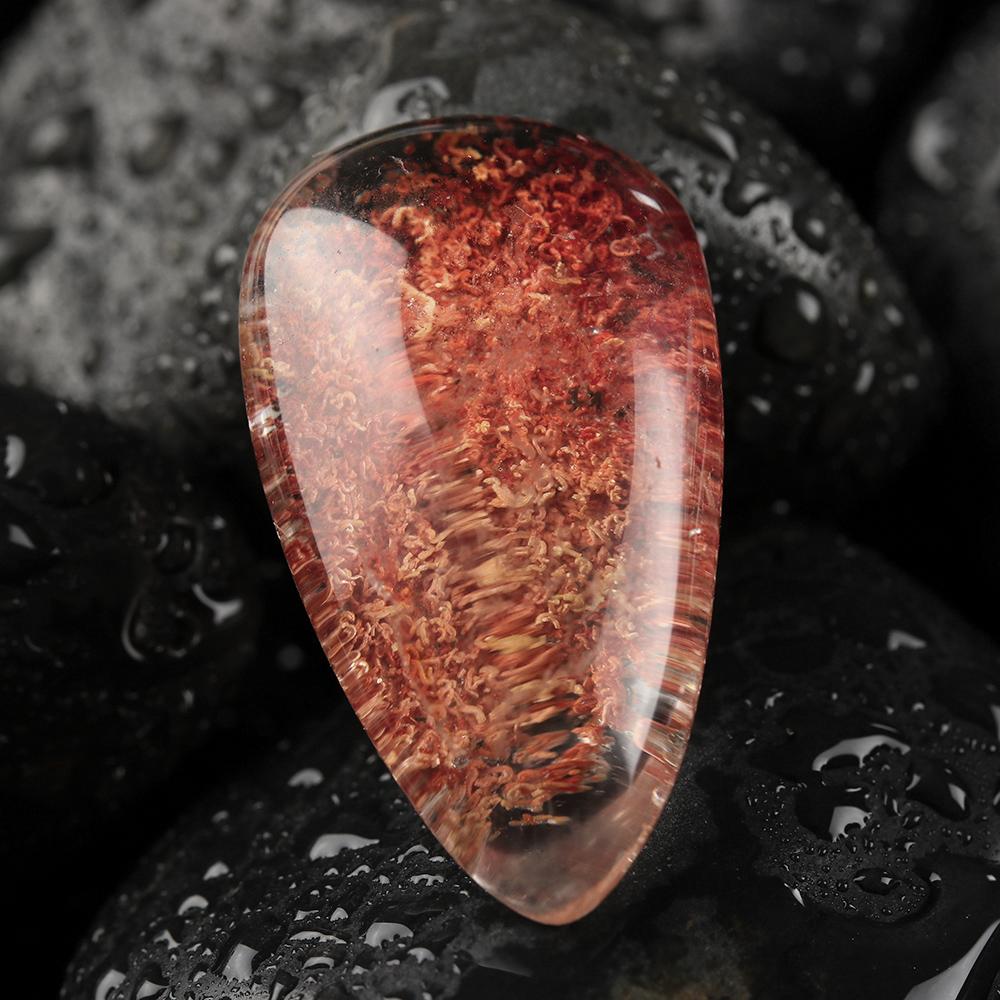 Color DIY Ornament Jewelry Ghost Phantom Quartz Natural Crystal Gemstone Pendant Healing Stone