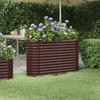 Vidaxl Raised Planter, Powder-Coated Steel, 114X40X68 Cm, Brown