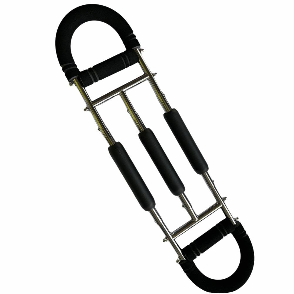U-Shaped Arm Trainer Adjustable Chest Workout Equipment Chest Expander Indoor Workout 45kg-black and grey