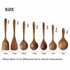 Thailand Teak Natural Wood Tableware Spoon Ladle Turner Long Rice Colander Soup Skimmer Cooking Spoons Scoop Kitchen Tool Set