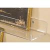 WANLIAN 8 Inch Acrylic Clear Shelves for Wall No Drilling, 2 Pack Small Adhesive Floating Shelf with Ledge, No Damage Mounted, Easily Expand Wall