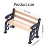 2PCS Miniature Park Chairs Model Furniture Figurine For 1/12 Doll House Decoration Garden Scene Display Accessories