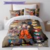 Son Goku Pattern Bedding,Quilt Set Quilt Cover Pillowcase Home Birthday Gift (1 * duvet cover + 2 * pillowcase, without core)
