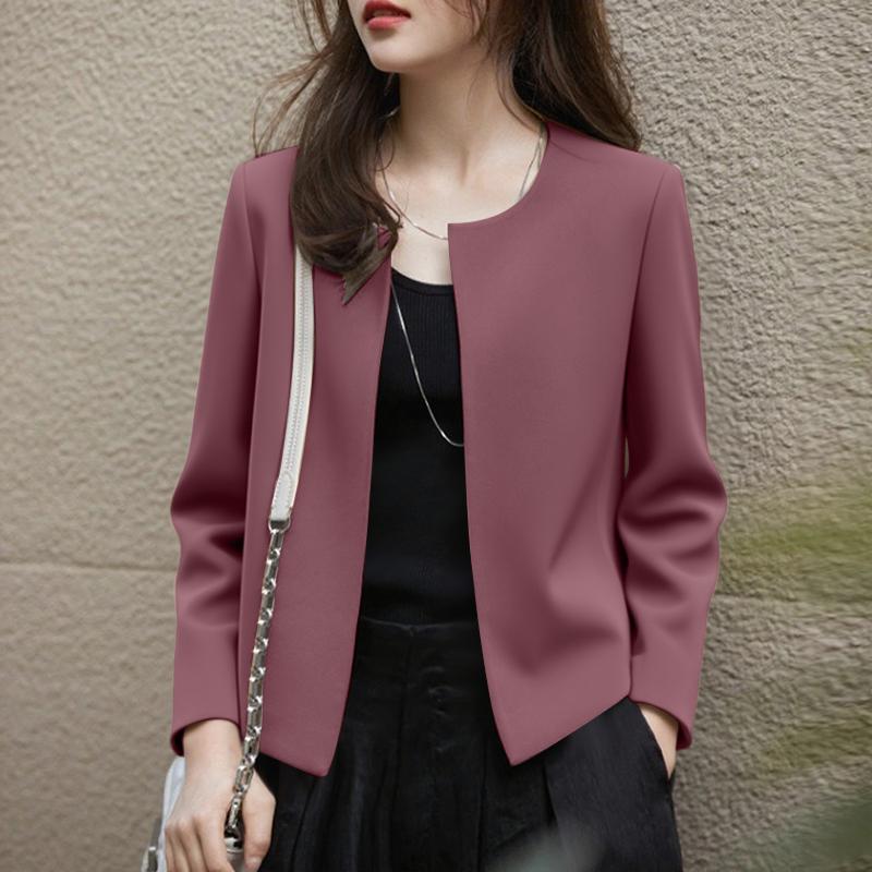 

ZANZEA Женский повседневный кардиган с круглым вырезом и длинными рукавами M камео розовый