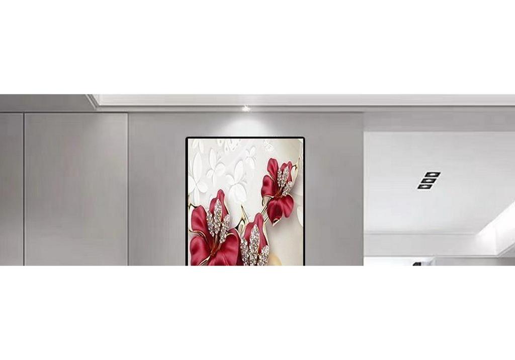 Slim Vertical Self-Adhesive Mural: Elegant Decorative Sticker for Entrance Hall or Corridor