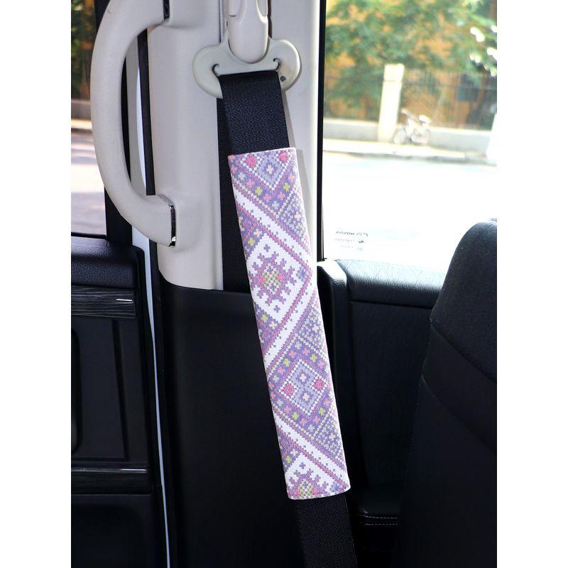 Car Seat Belt Shoulder Pads, High-End Ethnic Style, Anti-Neck Strangulation, New Style, Breathable and Soft Safety Belt Protectors