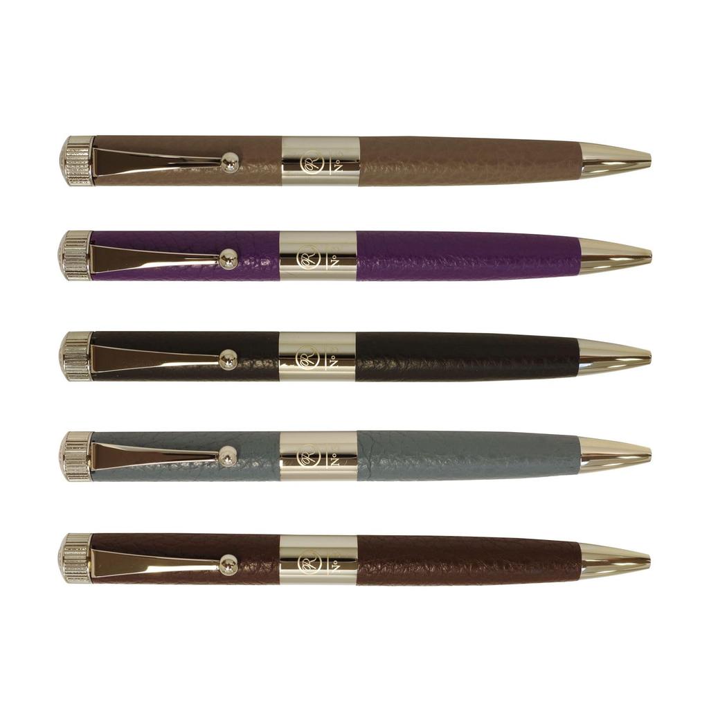 Romeo Ballpoint Genuine Leather R414 No.3 Pen, [Nero]