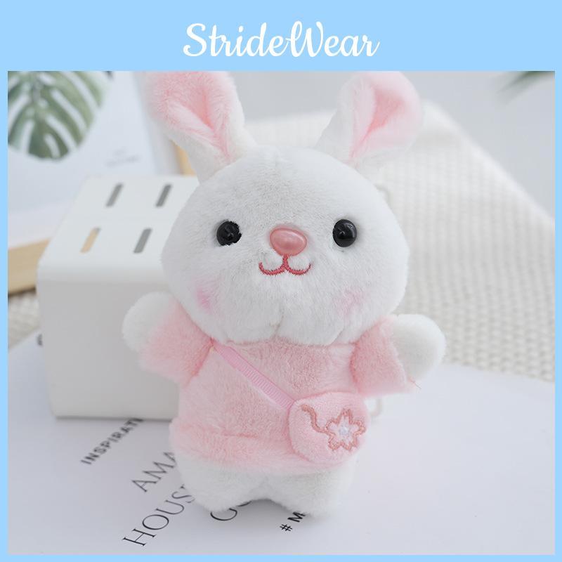 Rabbit Cute Keychain Cartoon Plush Key Ring Girls Backpack Decoration Pendant