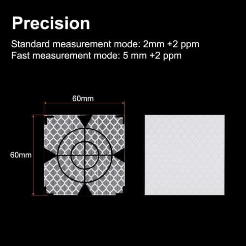 uxcell Survey Reflectors, 60mm Self-Adhesive Reflective Tape for Survey Marking, Total Station, White, 30 Pieces