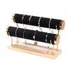 Detachable Tiered Jewelry Rack Wood Base Stand for Showcasing Bracelets and Bangles Wrist Accessories Storage Organizer
