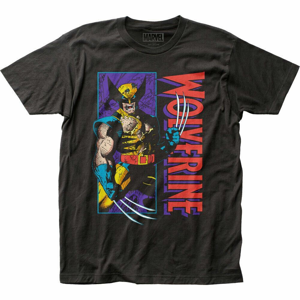 26 Wolverine Shredded T Shirt Mens Licensed Marvel Comic Book Adult Tee X-Men Black Unisex T-Shirt XXXL