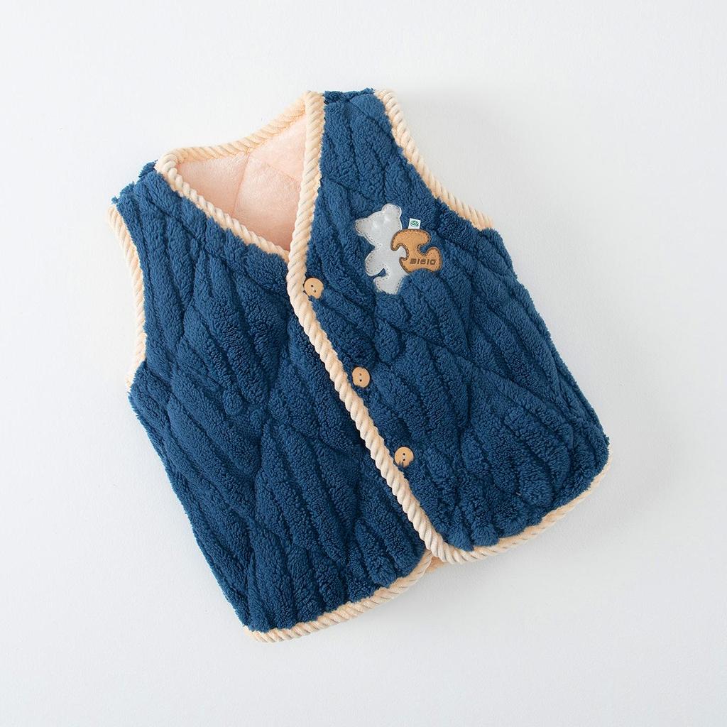 Kinder Flanell-Schlafweste mit Fleece-Futter: Verdicktes Korallenfleece-Baumwollmaterial für Jungen & Mädchen