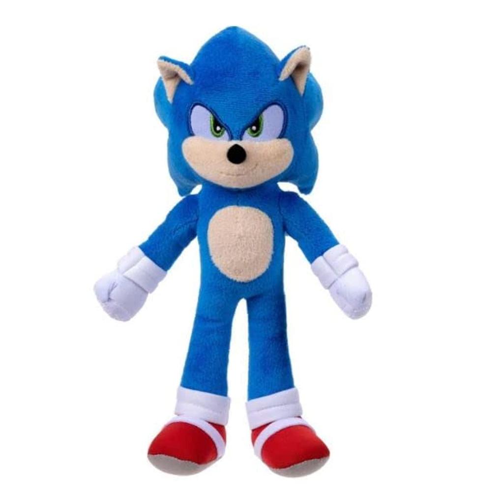 Sonic the Hedgehog 2 Movie Plush Figure Collection Sonic Tails Knuckles (Sonic (9 inch)