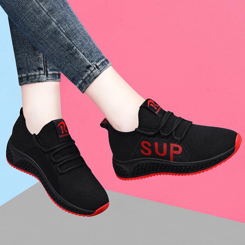 Shoes women's spring and autumn flat-bottomed sports travel shoes women's soft-soled non-slip breathable casual women's shoes tide