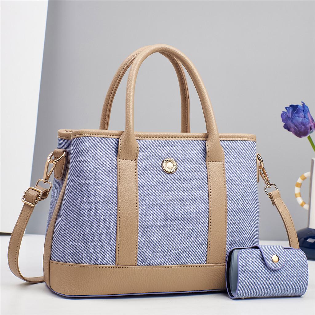 And Sophisticated Contemporary Womens Handbag Set With Stylish Zippered Pockets