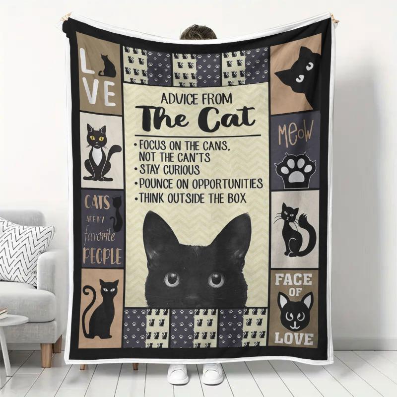Soft Warm Milk Tea Color Ice Cream Blanket - Flannel Romantic Cover for Couch/Sofa, Perfect Girlfriend Gift