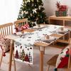 Bonhause Buffalo Plaid Christmas Trees Table Runner 13x72 Inch Snowflakes Pine Branches Red Winter Holiday Kitchen Dining Table Decoration for Indoor