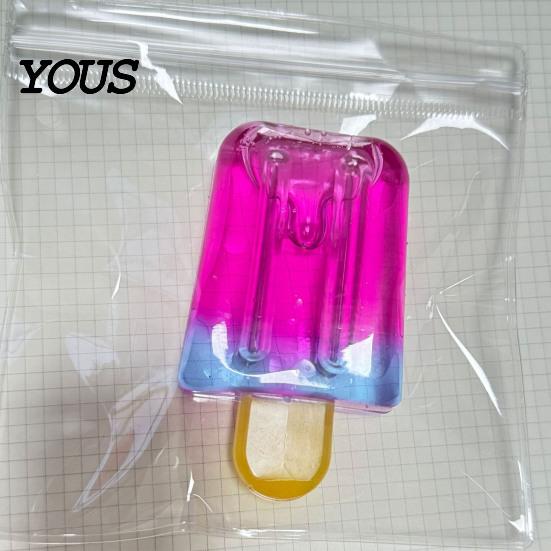 Stress Relief Gadget Gradient Color Ice Stick Squeeze Toy Simulation Cream Ball Lolly Sensory Hand Exercise Relaxation Tool Summer Party Gift Anxiety