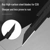 Black 30° Portable Utility Knife with Thickened Blade for Craft, Paper Cutting, and Wallpaper