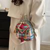Small School Bag Ethnic Style Tassel Backpack Stripe Chinese Style Handbag Students