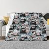 Gojo Satoru Collage Manga Coperte in Pile di Corallo Peluche Estivo Jujutsu Kaisen Morbida Coperta da Lancio per Divano Ufficio Biancheria da Letto Lanci