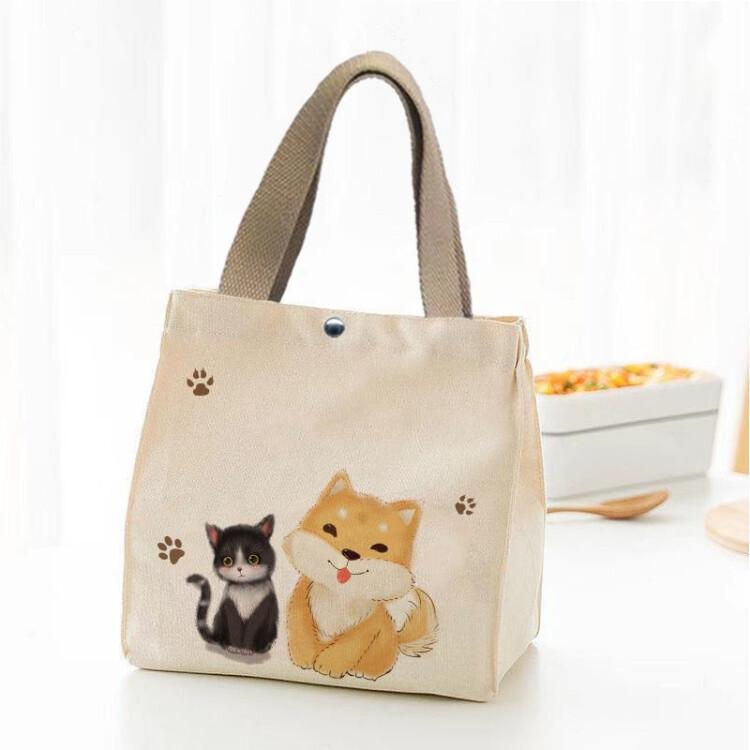 

Insulated Folding Handbag Bag, Bento Box, Lunch Box Bag, Insulated Bag, Canvas Women s Small Carrying Bag, Folding Handbag Storage 1