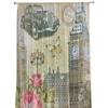 Old London England Poster Art Clock Tower Car Tulle Sheer Window Curtains for Living Room Bedroom Voile Organza Curtains Drapes
